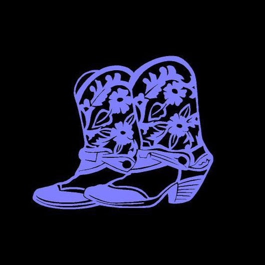 Custom Western Cowgirl Boots Vinyl Decal for Car, Truck, Laptop