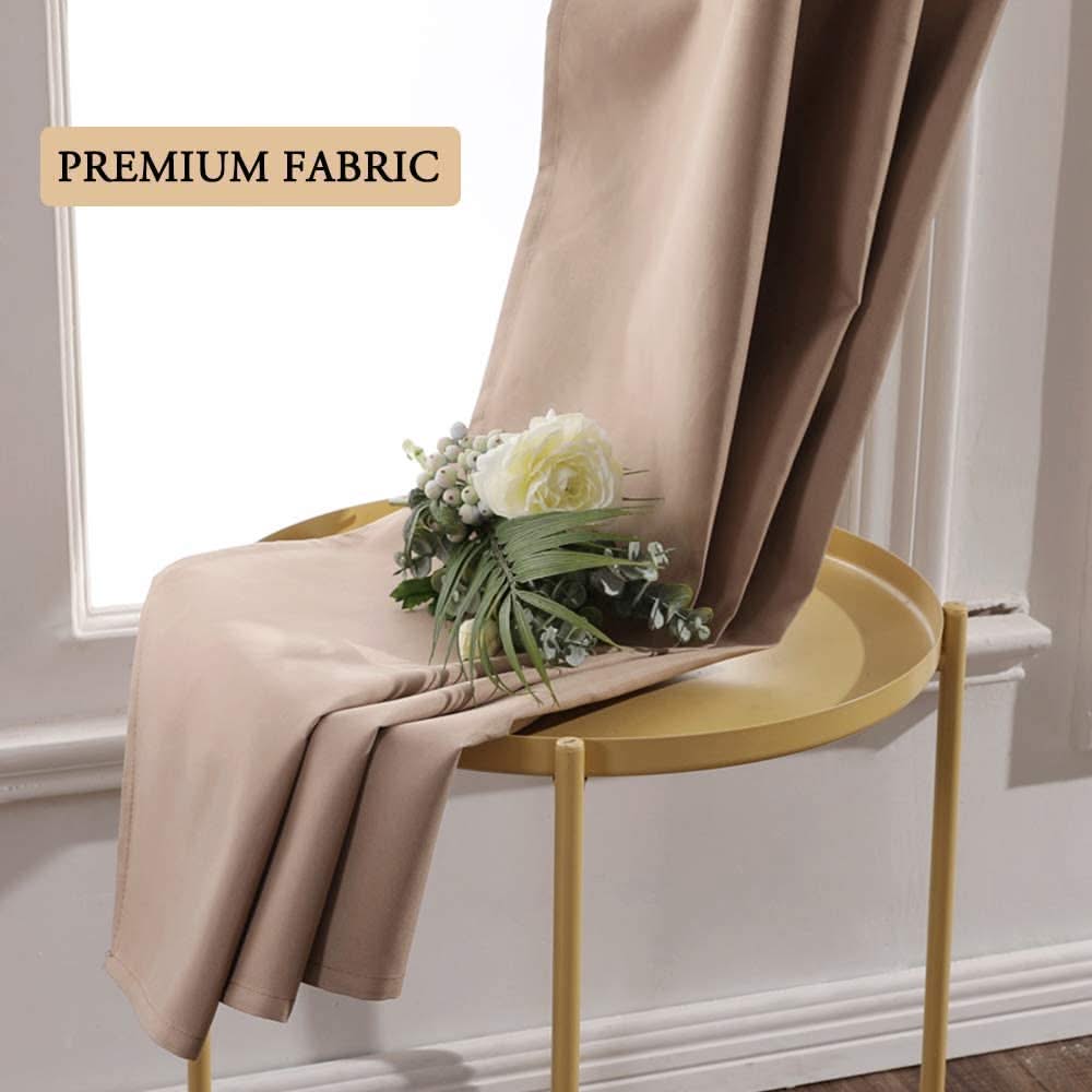 MIULEE Premium 100% Blackout Curtains - Enhance Privacy and Darkness for Bedrooms