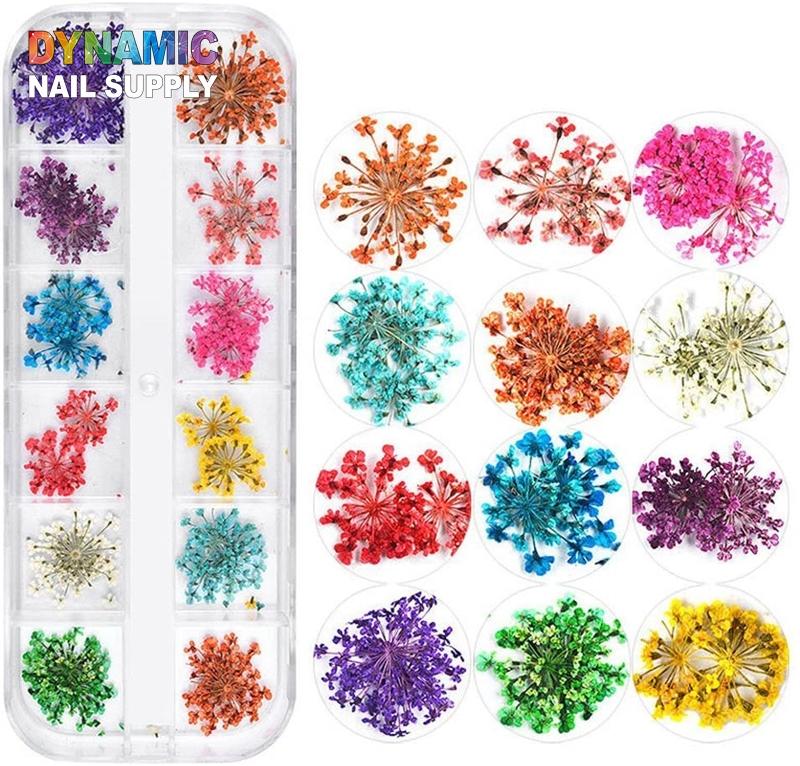 Elegant 3D Dried Flower Nail Art Decorations