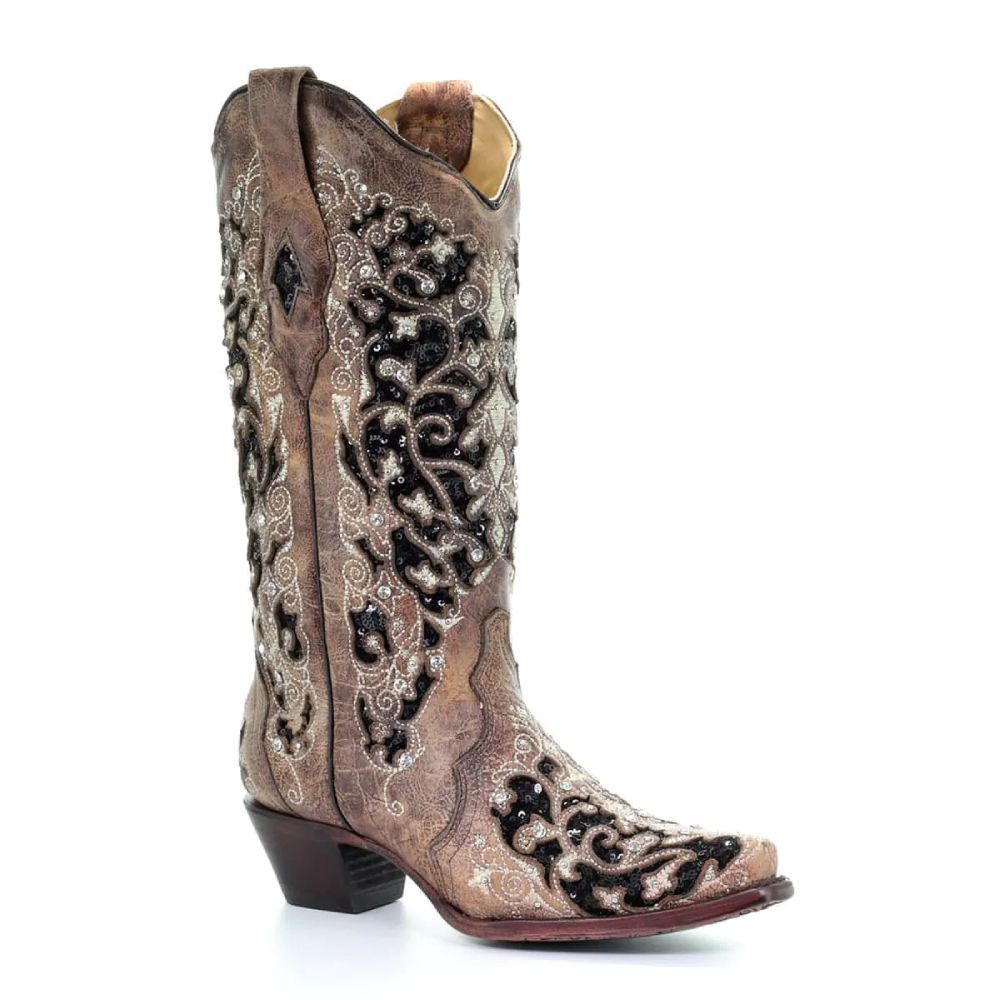 Glamorous Corral Women's Floral Embroidered Boots