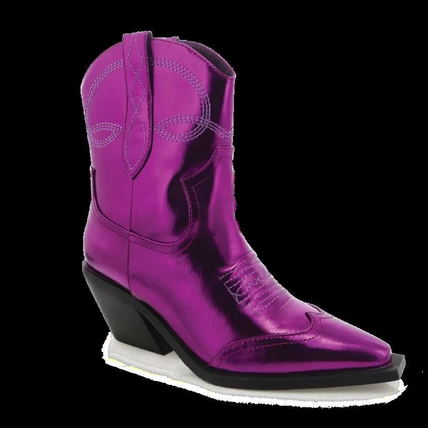 Billini Udel Metallic Cowgirl Boot - Purple