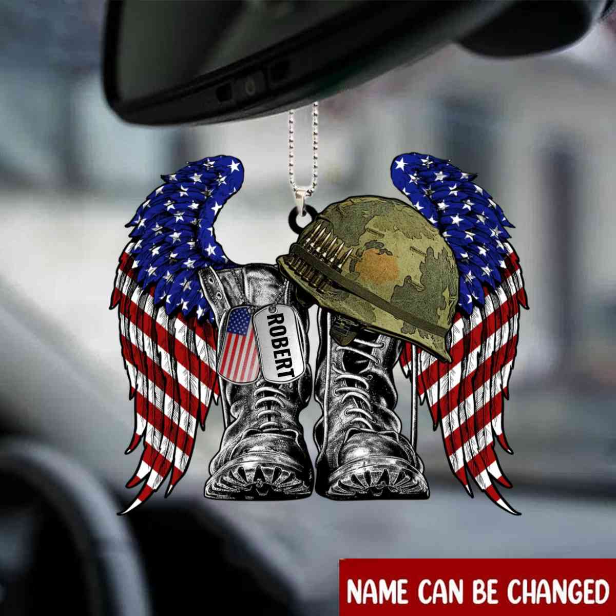 Personalized Military-Themed Acrylic Ornament