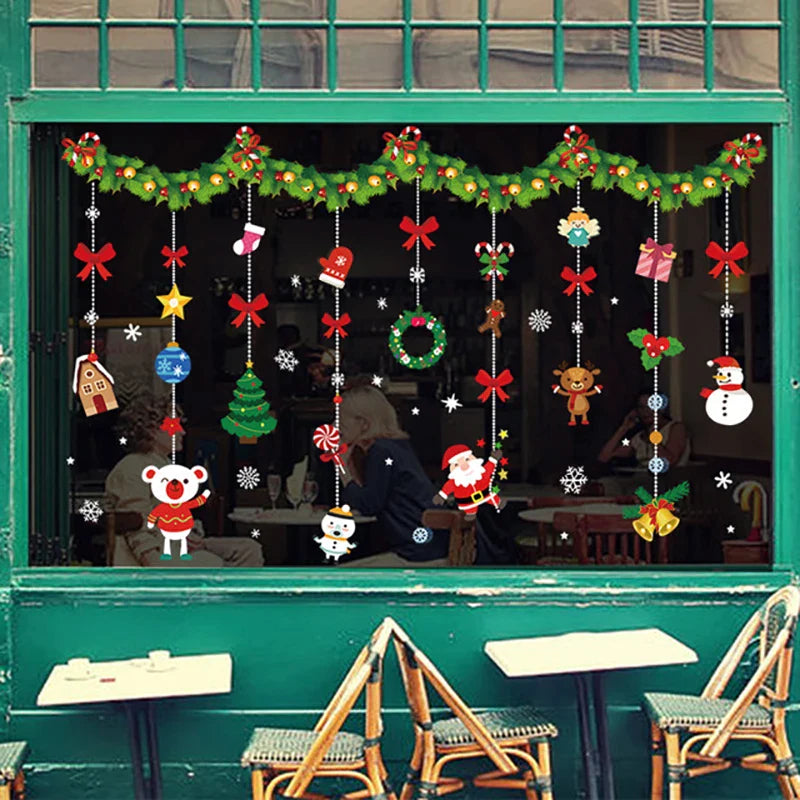 2024 Festive Christmas Window Sticker Set
