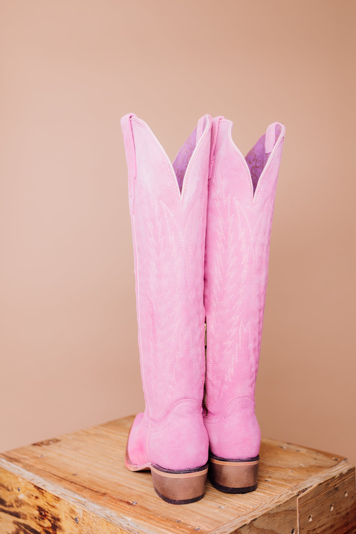 Georgina Gamuza Pastels Tall Cowgirl Boot - Brown