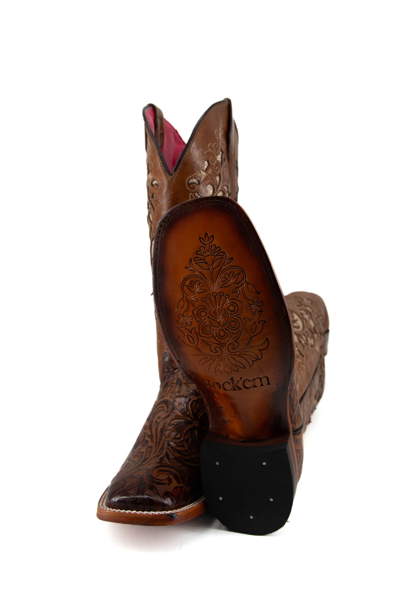 Alma Flor De Luz Women's Square Toe Cowgirl Boots