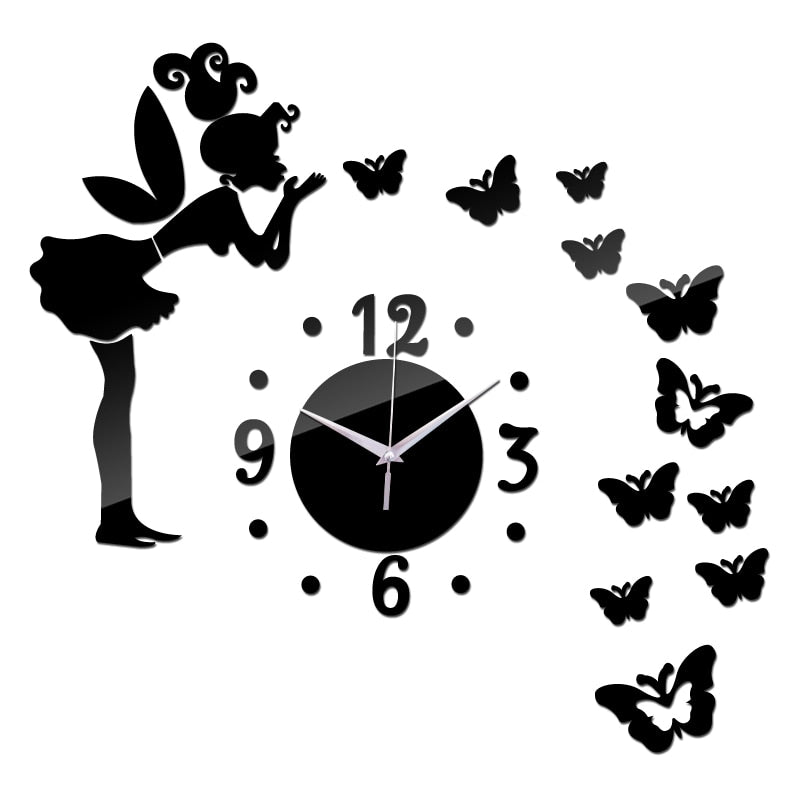 Stylish 3D Acrylic Wall Clock Sticker for Modern Living Rooms