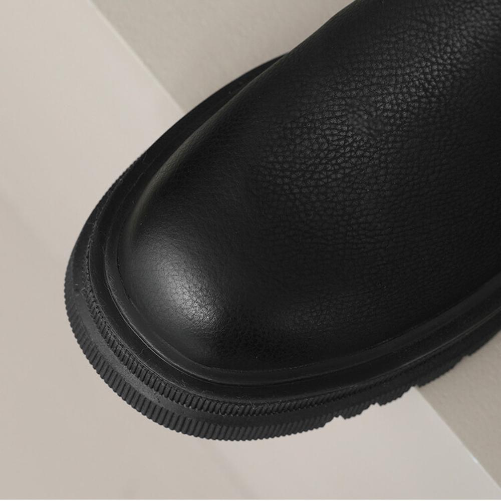 Customized Retro Chunky Heel Boots with Rivets