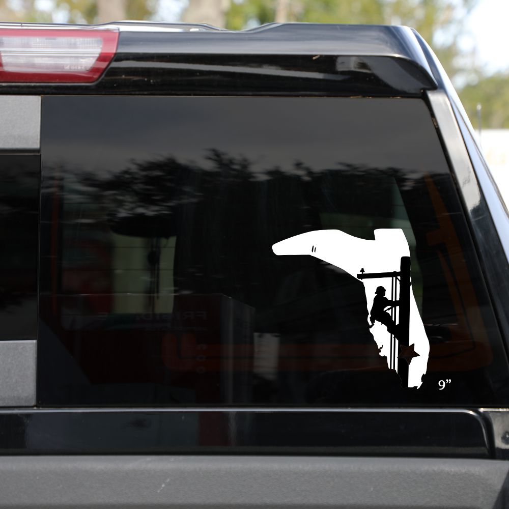 Lineman Boot Vinyl Decal - Eye-catching Design