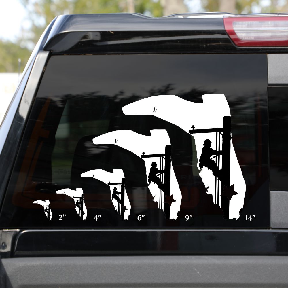 Lineman Boot Vinyl Decal - Eye-catching Design