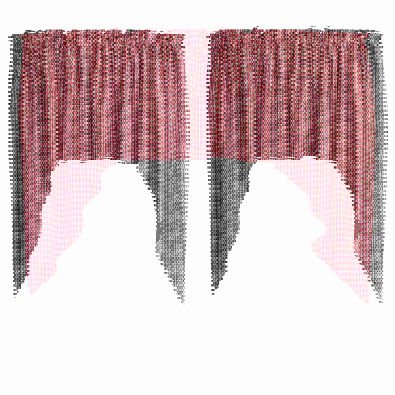 Cotton Gingham Swag Valance with Checkered Print