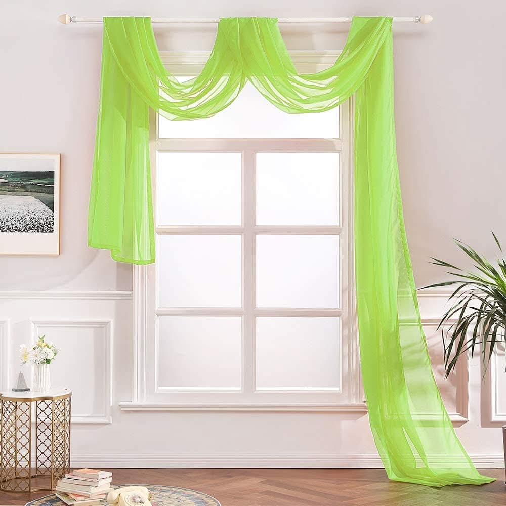 MIULEE Elegant Sheer Voile Window Topper