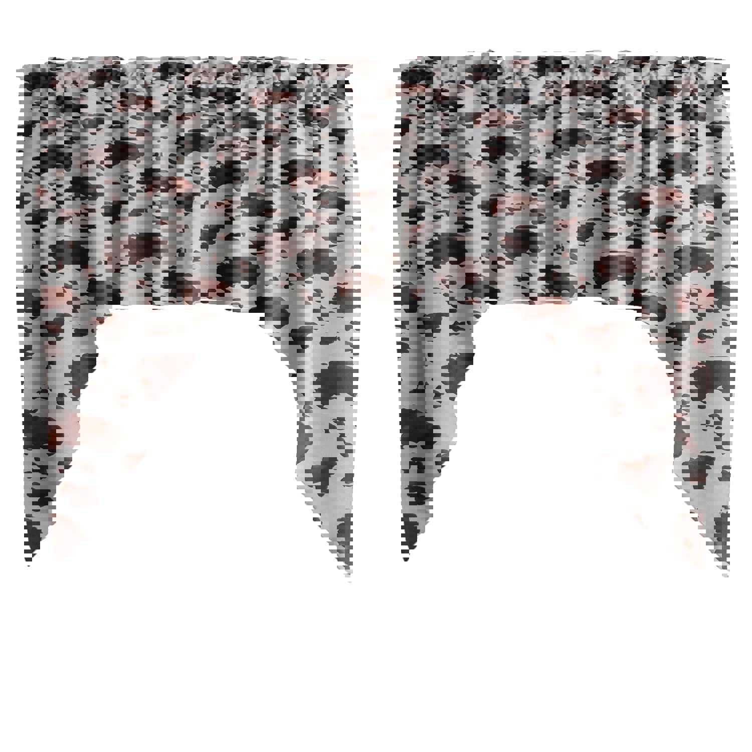 Cotton Cow Print Swag Valance with 58" Width and 36" Height