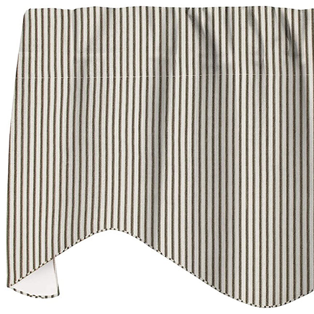 Elegant Swag Valances, Black and Off-White Striped Curtains