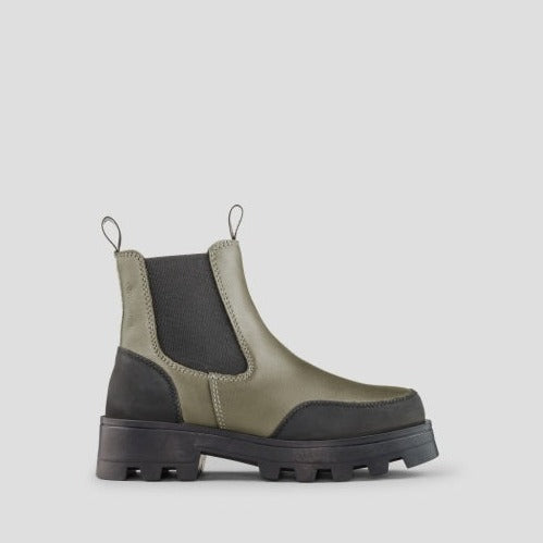 COUGER SHANI Mid-Height Waterproof Leather and Rubber Boots