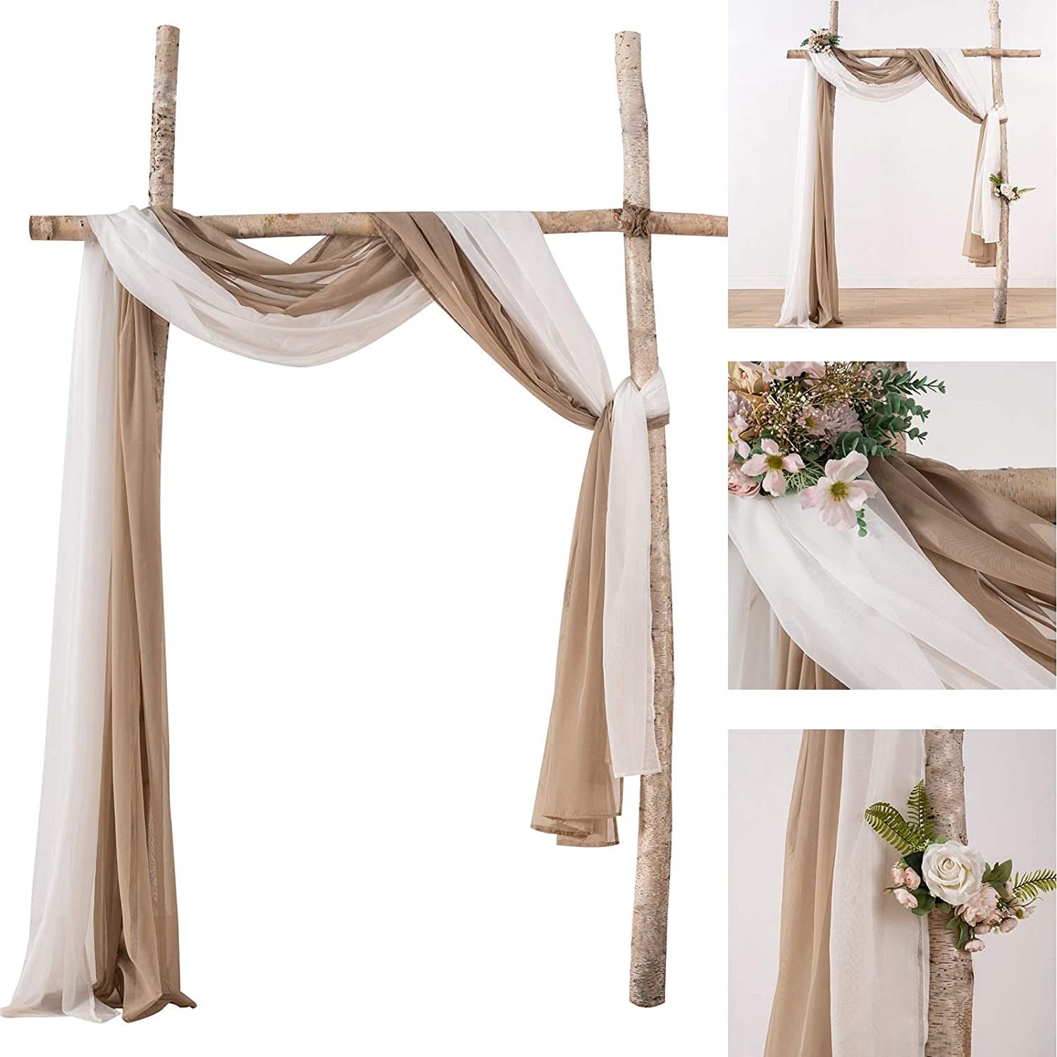 MIULEE Elegant Sheer Voile Window Topper