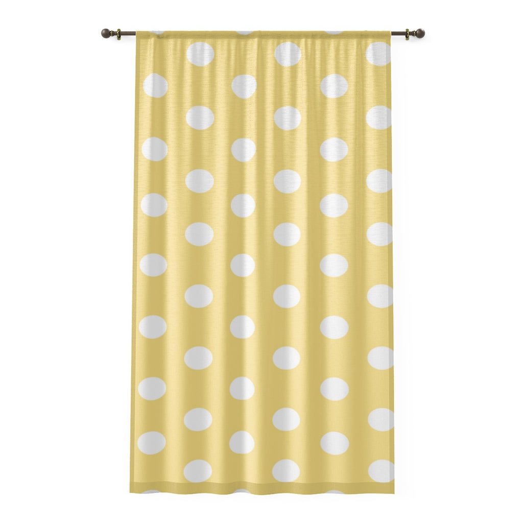 Elegant Sheer Polka Dot Window Curtain