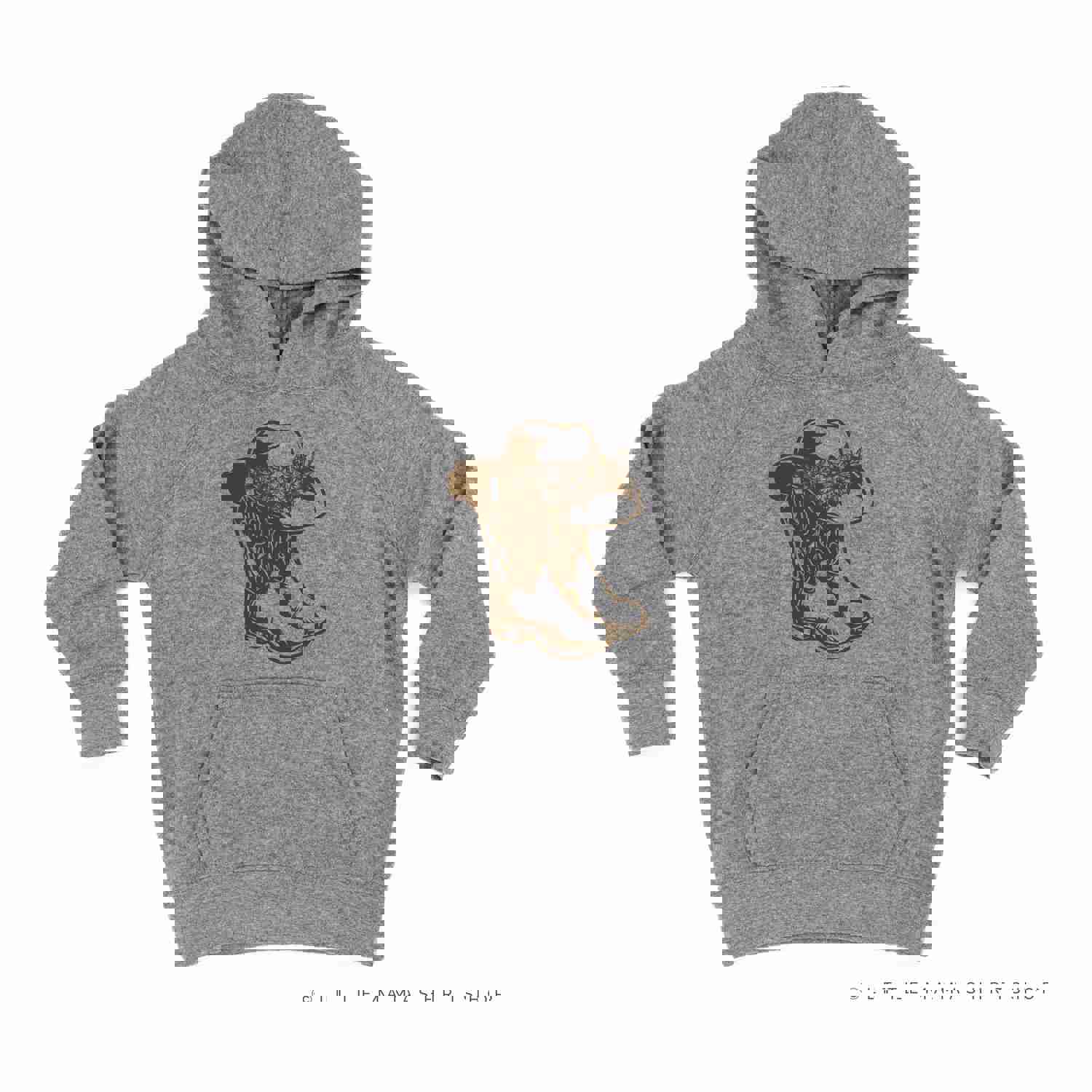 Cowgirl Boots w/ Hat and Flowers - Child Hoodie