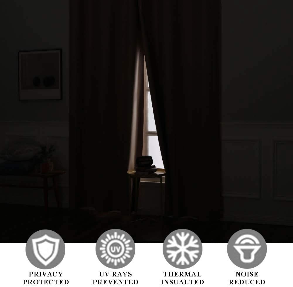 MIULEE Premium 100% Blackout Curtains - Enhance Privacy and Darkness for Bedrooms