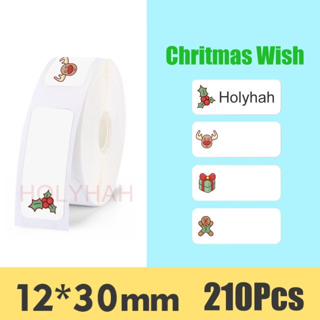 Festive Christmas Thermal Label Stickers - Limited Edition
