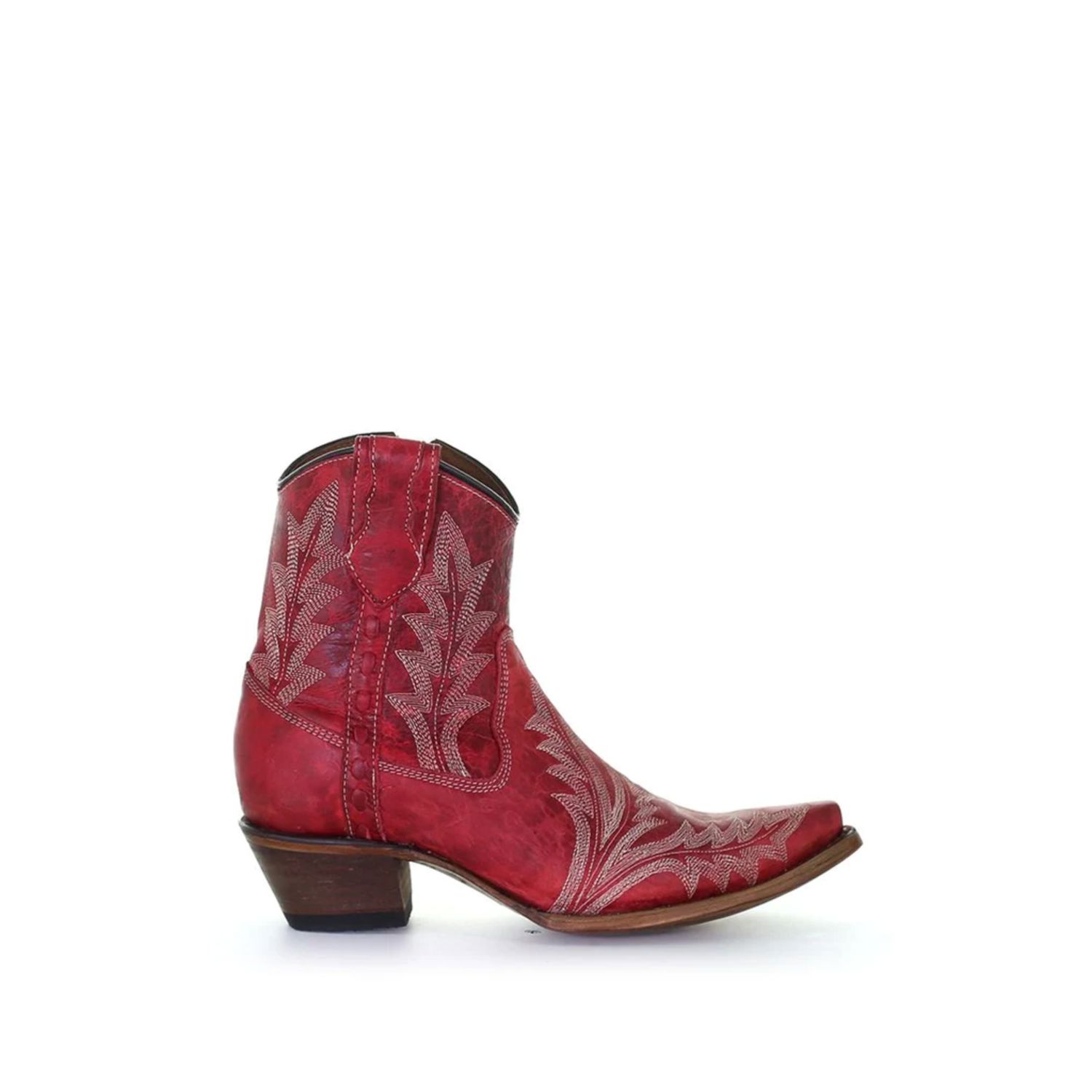 Circle G by Corral Women's Red Embroidery Ankle Western Boots - L5704