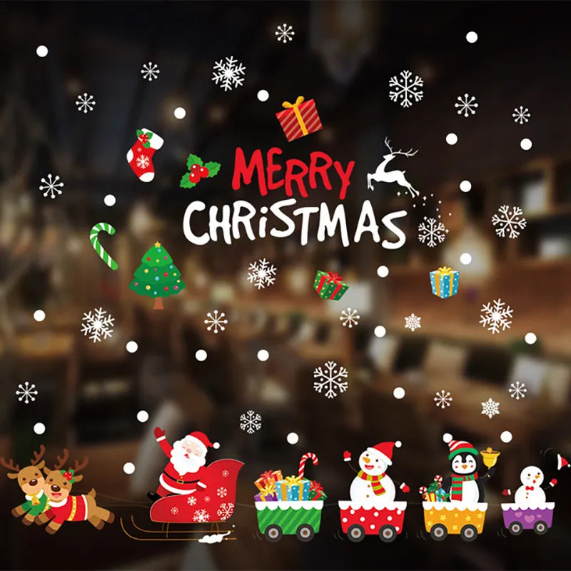 2024 Festive Christmas Window Sticker Set
