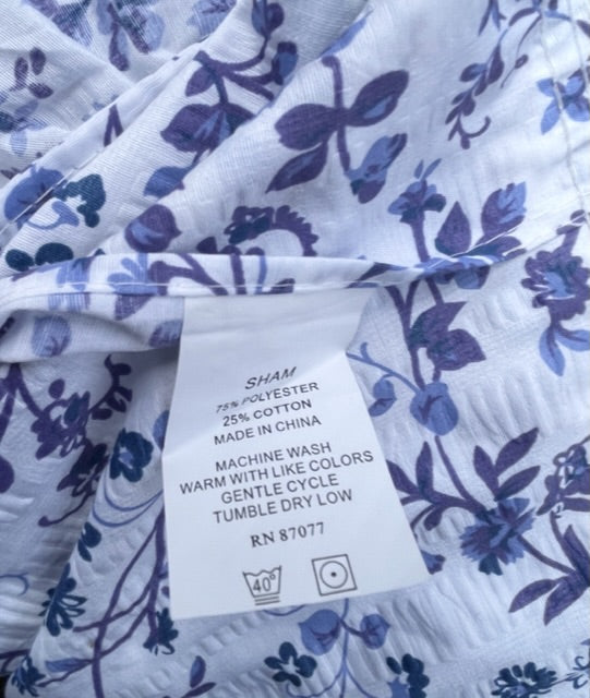 Elegant Lavender Periwinkle Blue Ruffled Pillow Shams