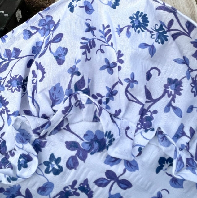 Elegant Lavender Periwinkle Blue Ruffled Pillow Shams