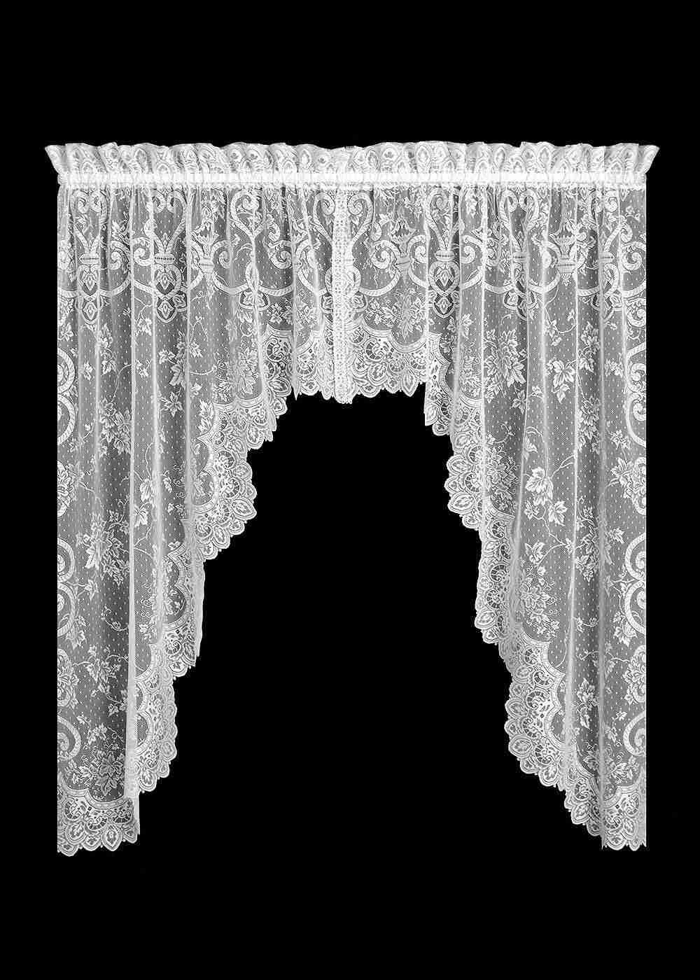 Elegant English Ivy Lace Curtains, Valances, and Home Decor