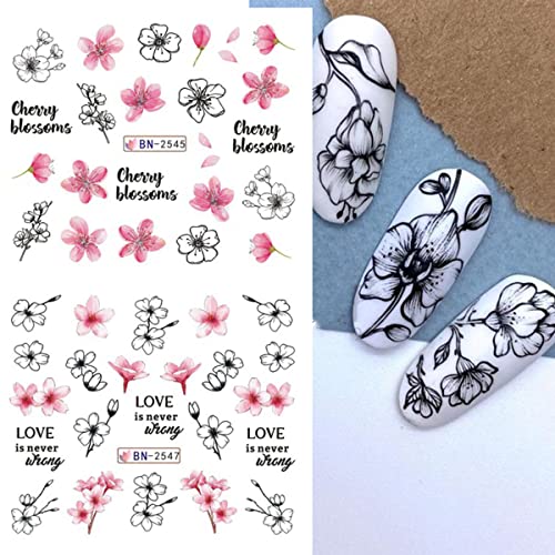 Cherry Blossom Water Transfer Nail Decals