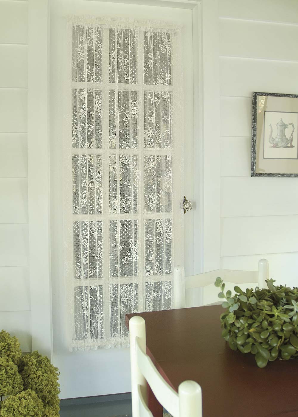 Elegant English Ivy Lace Curtains, Valances, and Home Decor