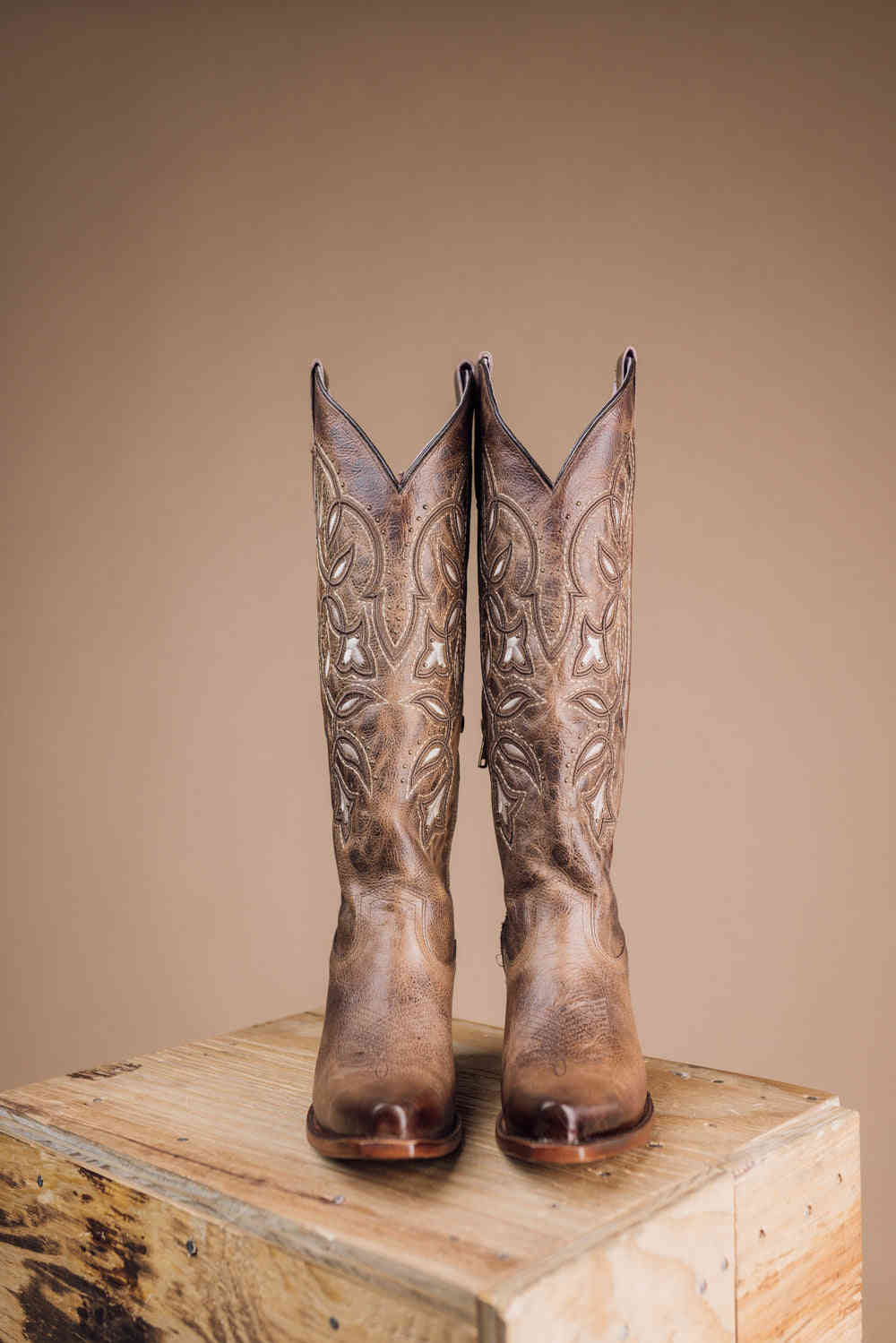 Antonina Alta Venado Women's Genuine Leather Tall Cowgirl Boots