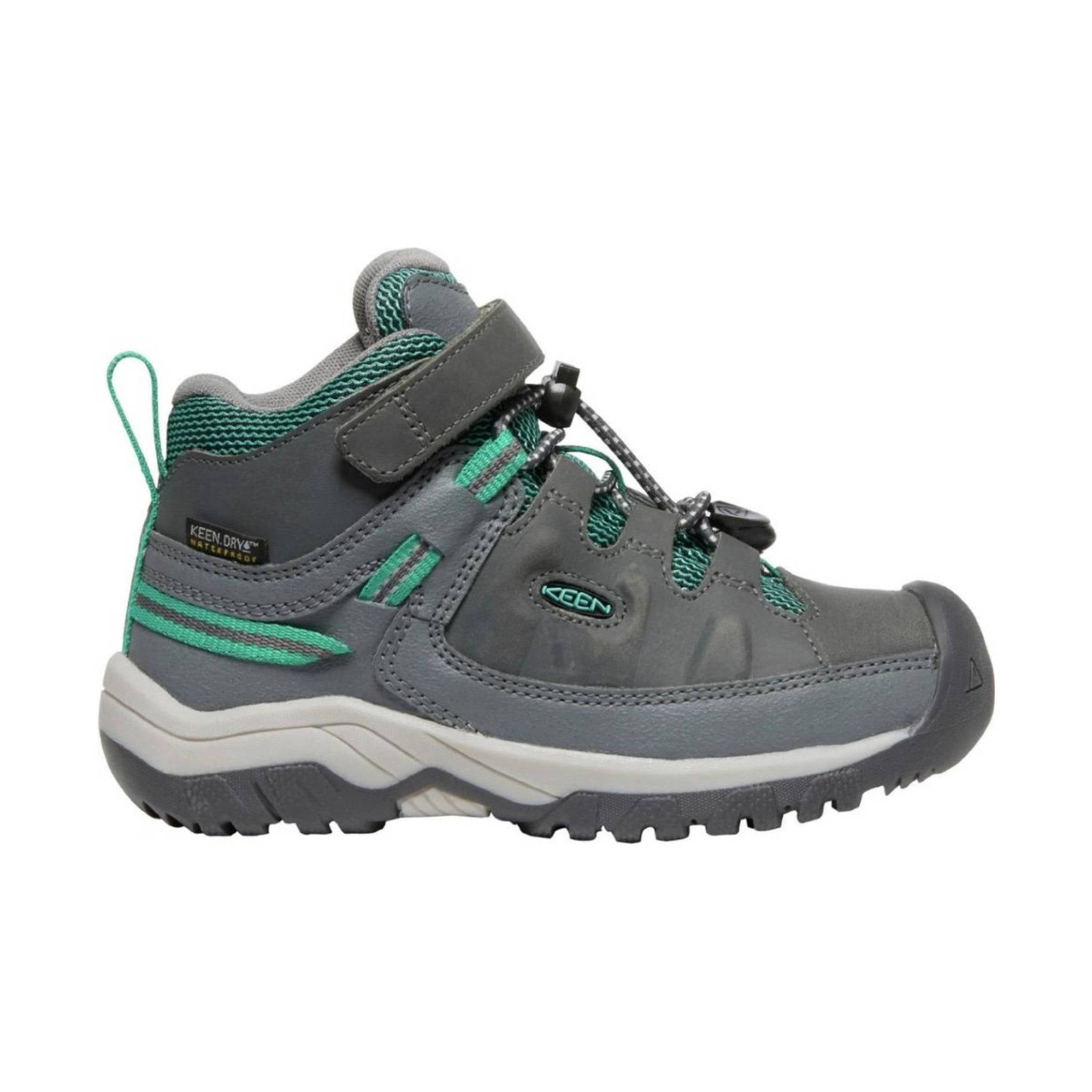 KEEN Little Kids Targhee Waterproof Hiking Boots - Steel Grey Porcelain
