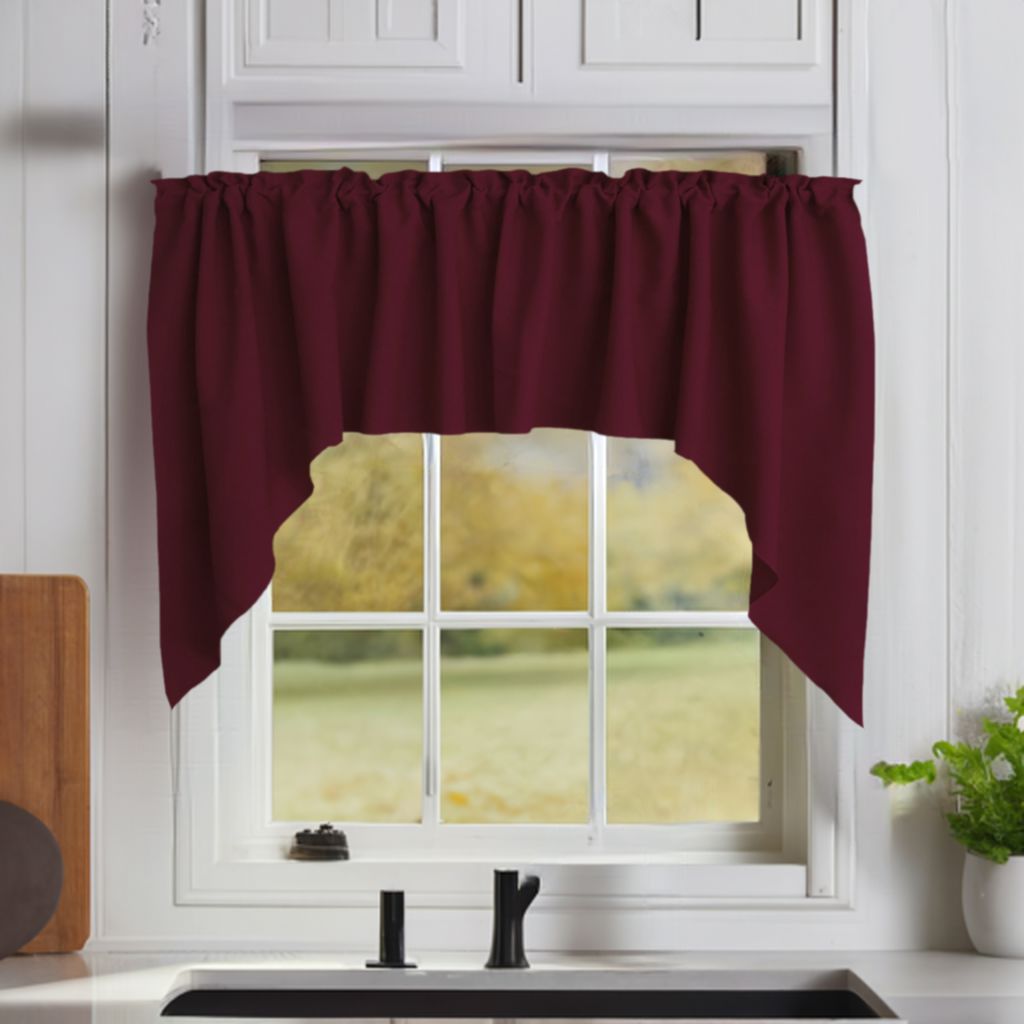 Polyester Poplin Swag Valance Set, 72" Wide x 36" Tall