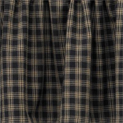 Sturbridge Black Lined Fishtail Swag Curtain - Elegant Window Treatment