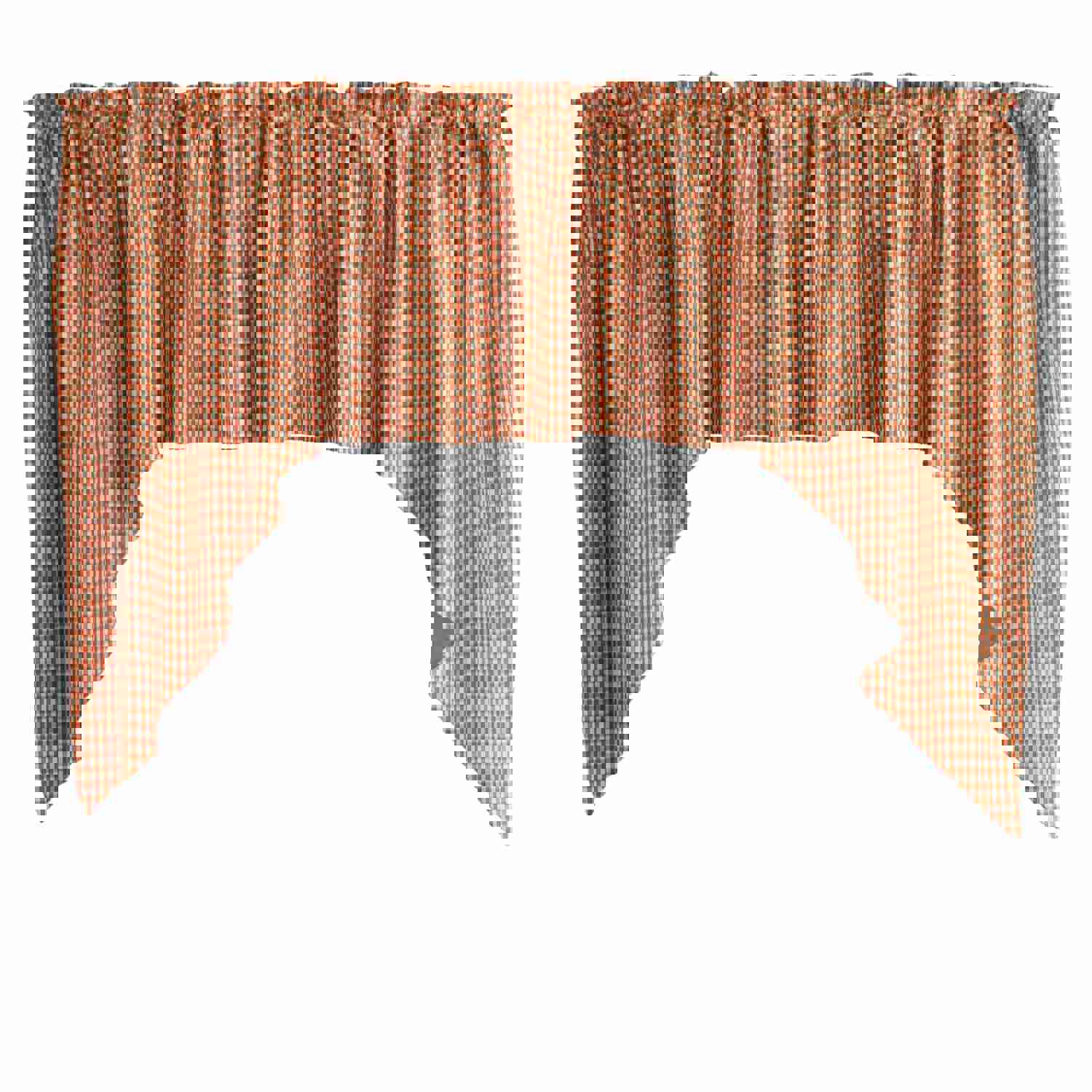 Cotton Gingham Swag Valance with Checkered Print