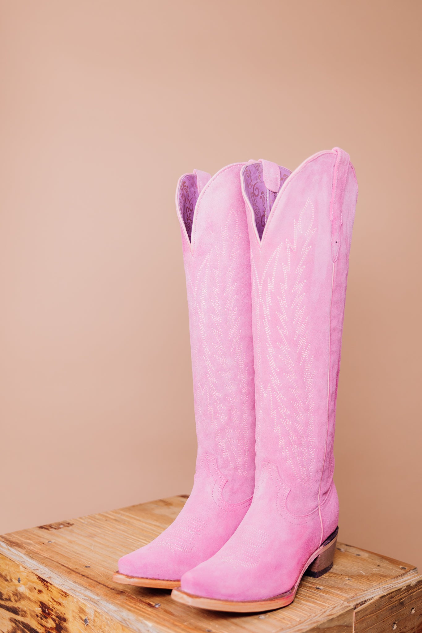 Georgina Gamuza Pastels Tall Cowgirl Boot - Brown