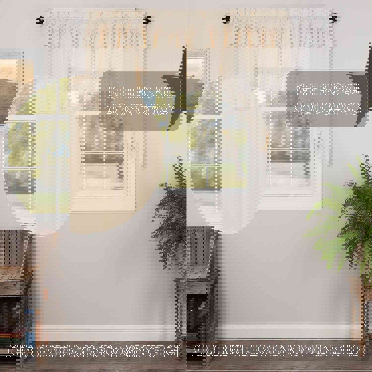 Elegant Muslin Ruffled Swag Curtains for Rustic Charm