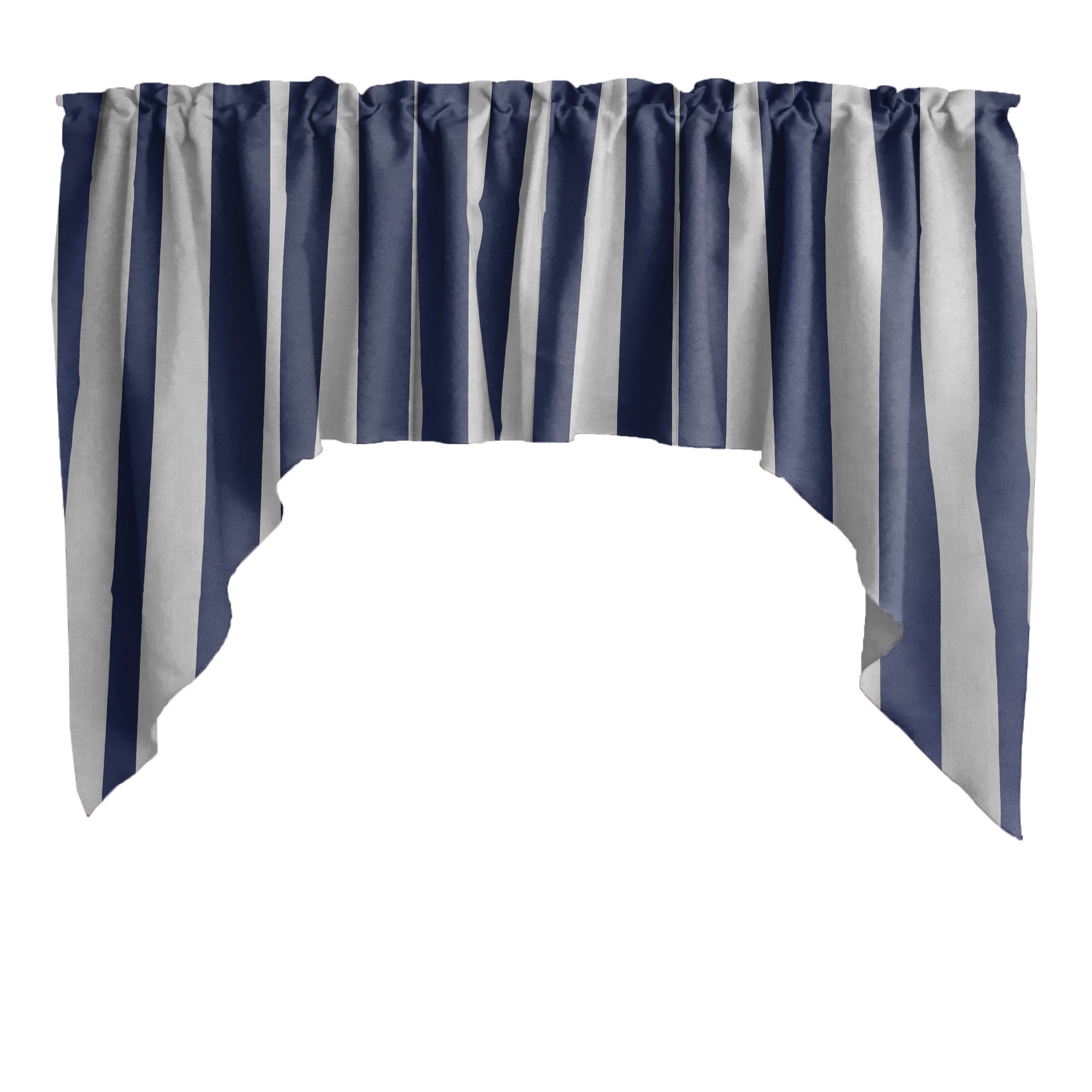 Cotton Striped Swag Valance with 2 Inch Pocket, 58" Wide x 36" Tall