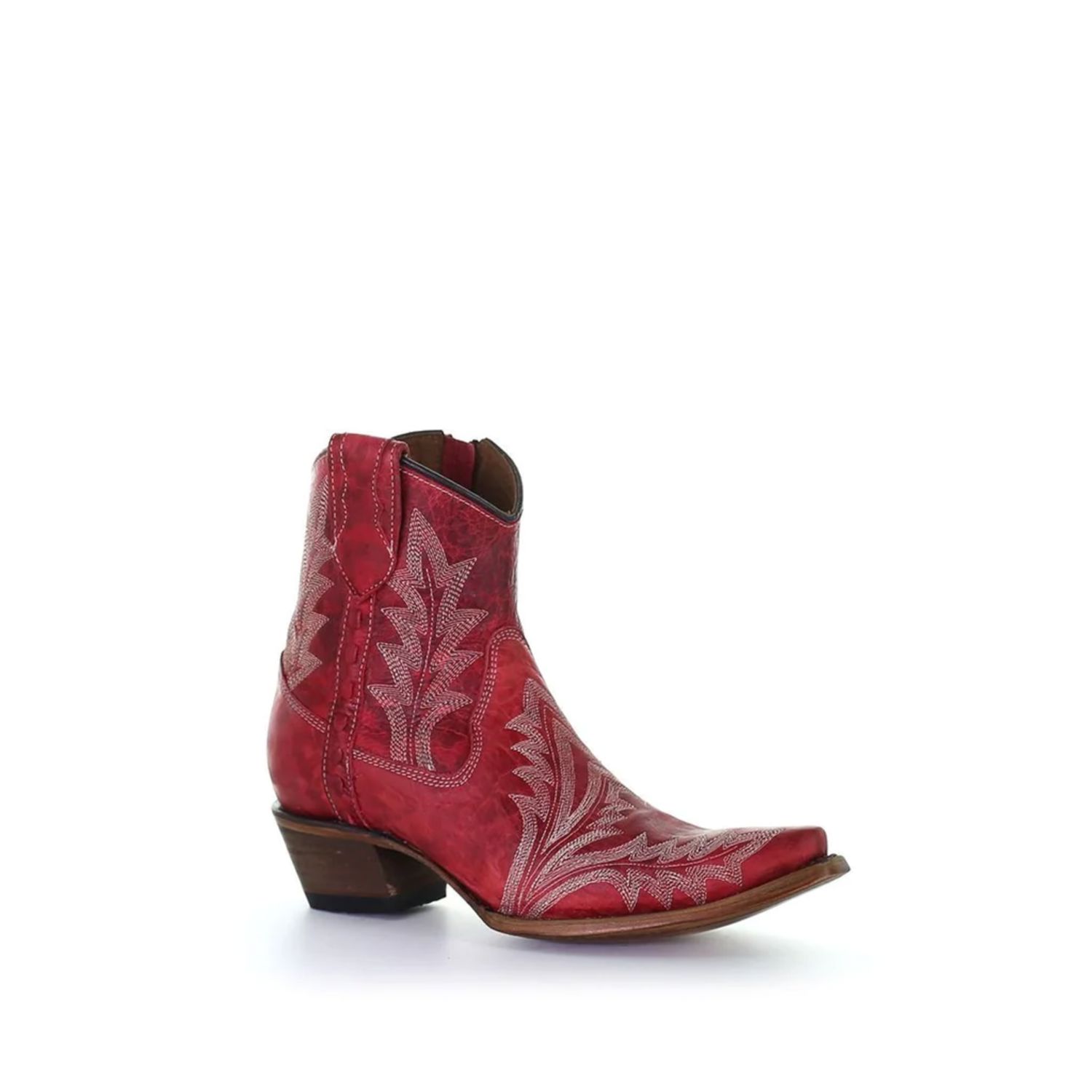 Circle G by Corral Women's Red Embroidery Ankle Western Boots - L5704
