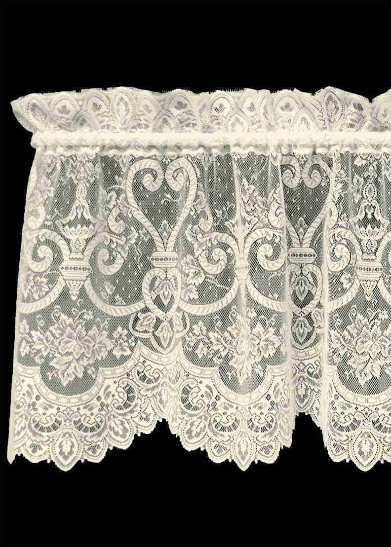 Elegant English Ivy Lace Curtains, Valances, and Home Decor