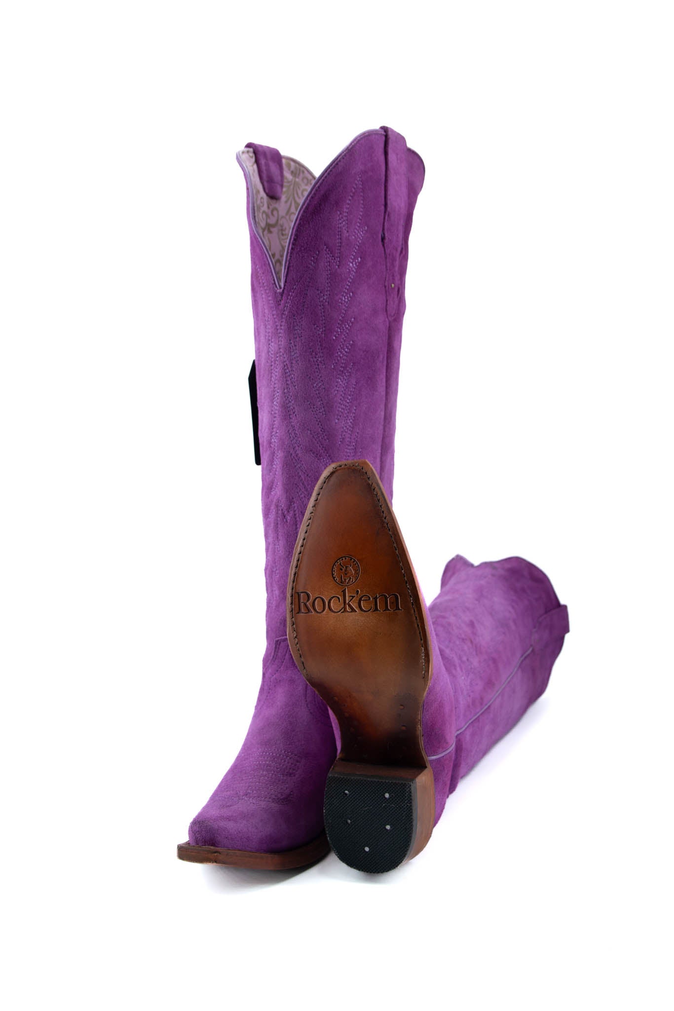 Georgina Gamuza Pastels Tall Cowgirl Boot - Brown