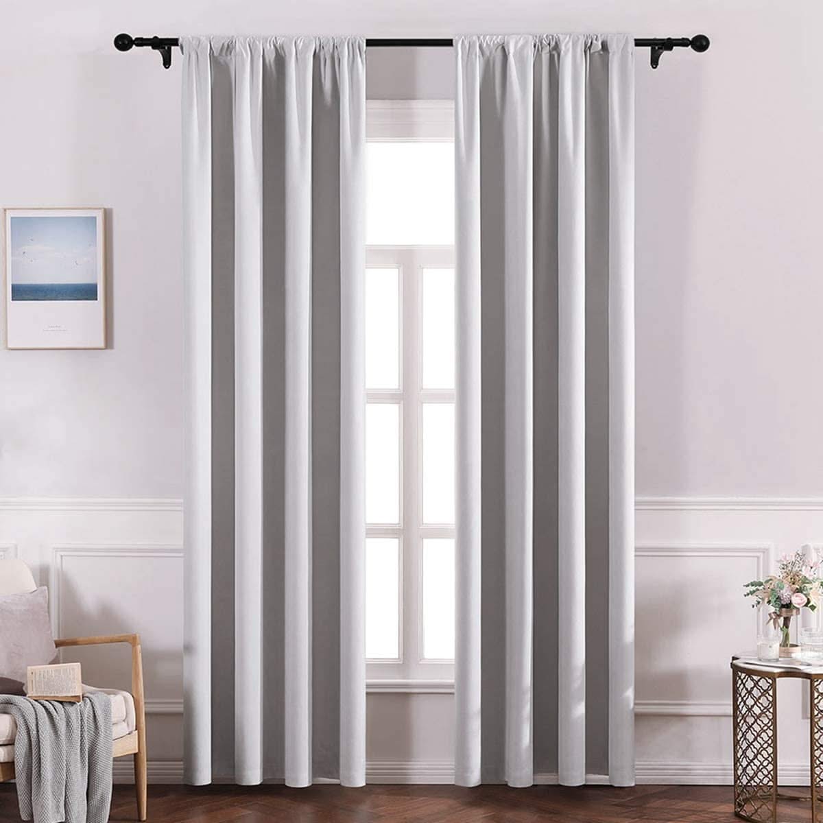 MIULEE Premium 100% Blackout Curtains - Enhance Privacy and Darkness for Bedrooms