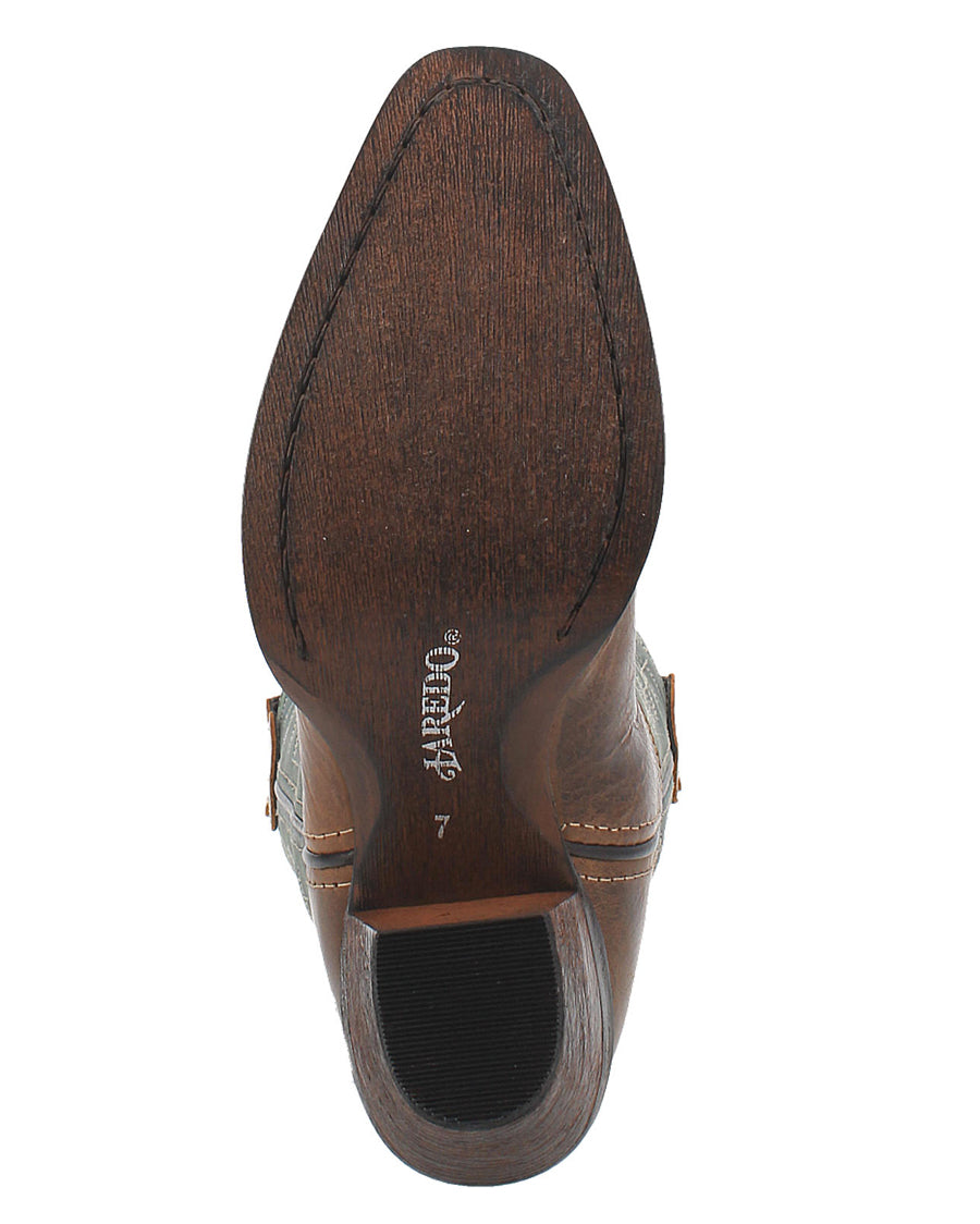 Women's Passion Flower Western Boots with Diamond Inlays
