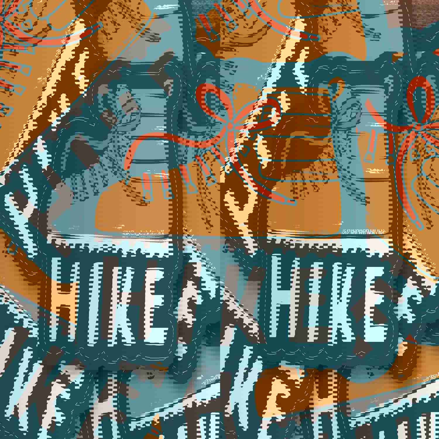 Durable Hiking Boot Sticker by Badge Bomb