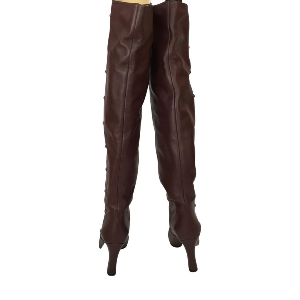 Chloe Women's Lanzada Tacks Knee High Boots in Deep Purple