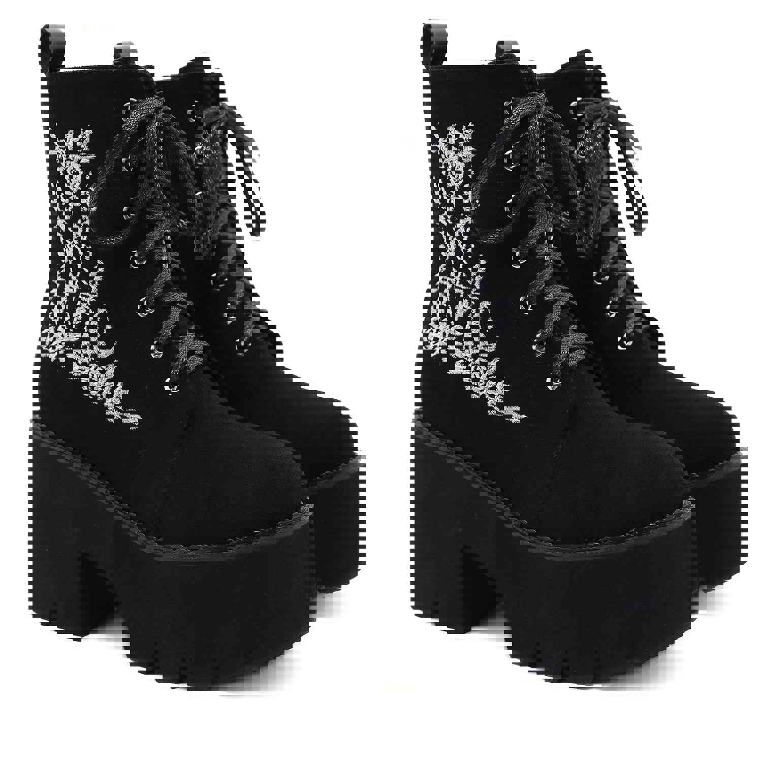 Stylish Women's Embroidered Ankle Boots with Zipper