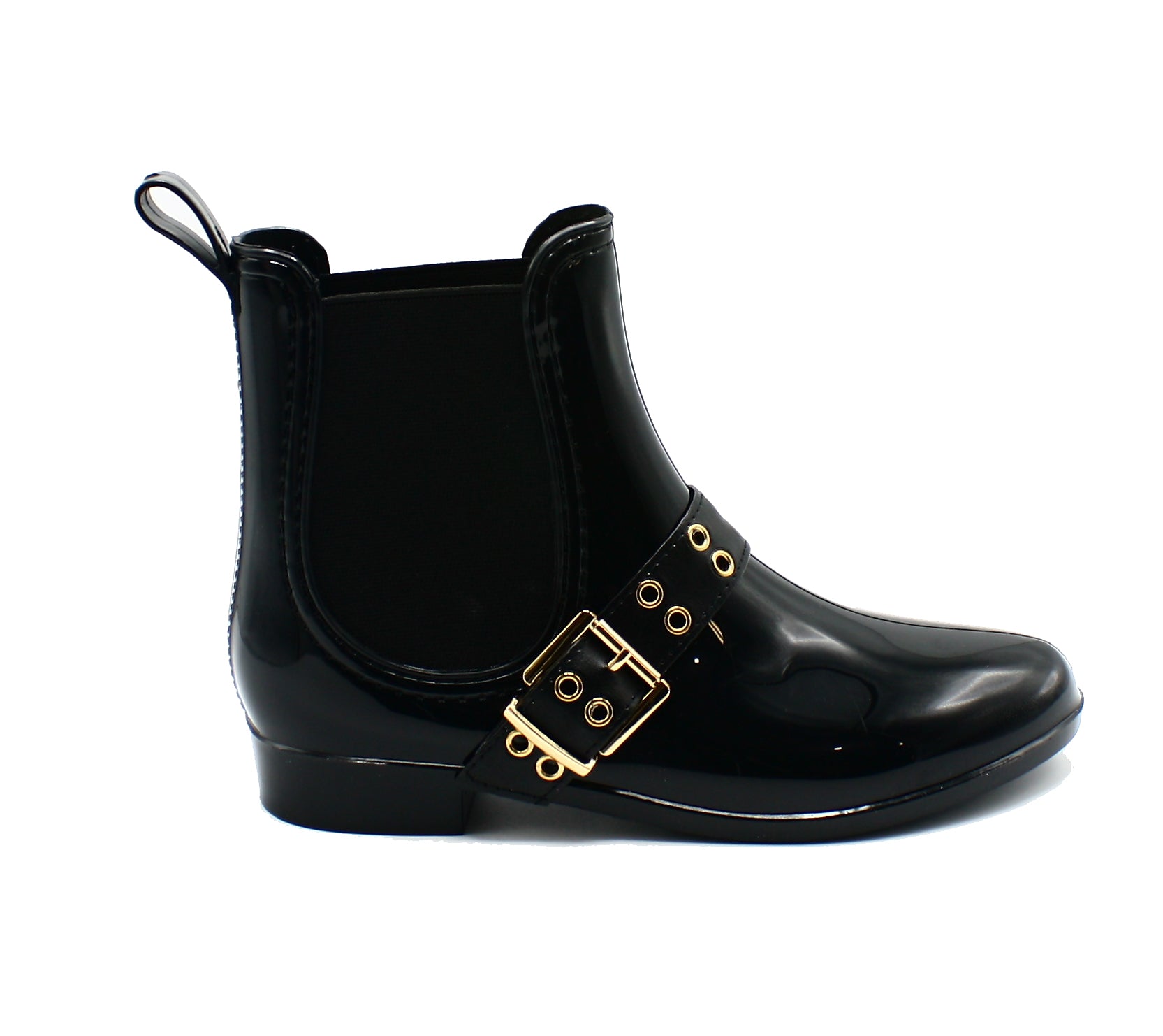 Henry Ferrera Women's Waterproof Ankle Rain Boots with Stylish Buckle Accent