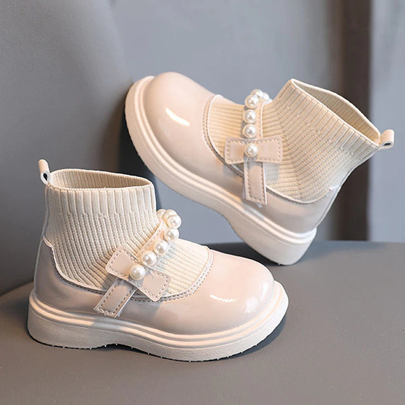 Stylish Kids' Flower-Embellished Princess Boots