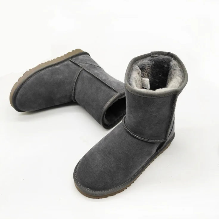 Elegant Women's Natural Wool Sheepskin Boots with EVA Sole