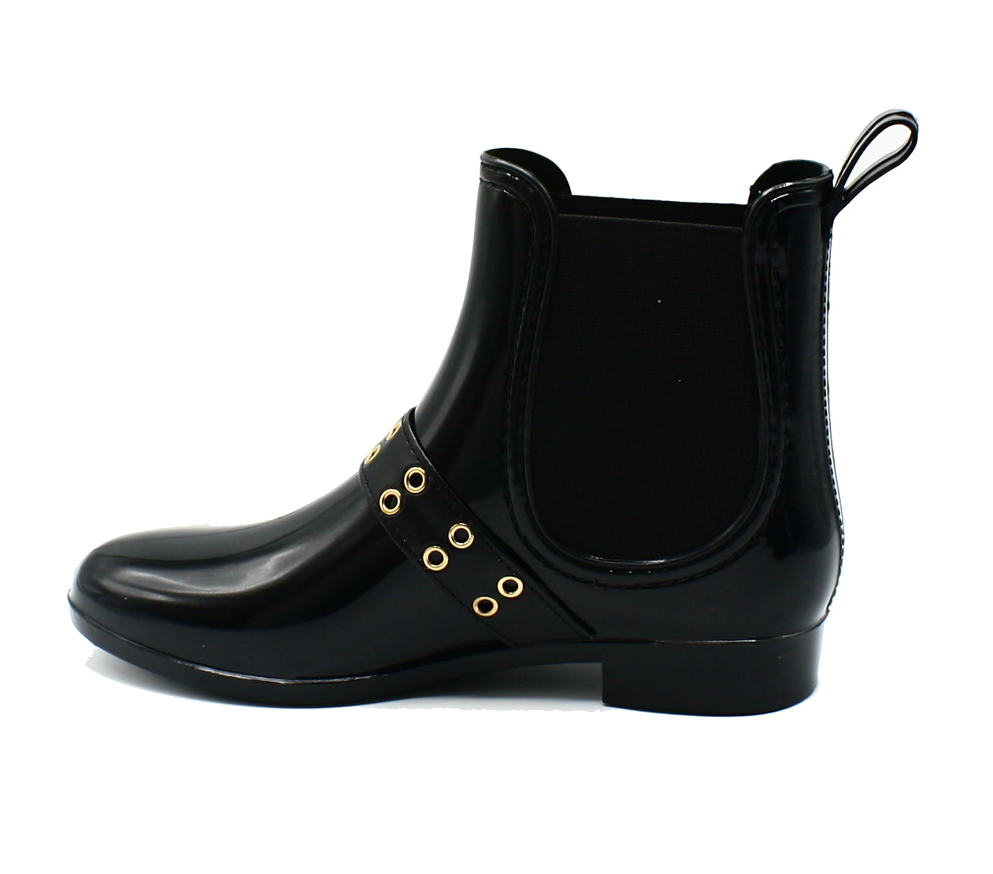 Henry Ferrera Women's Waterproof Ankle Rain Boots with Stylish Buckle Accent